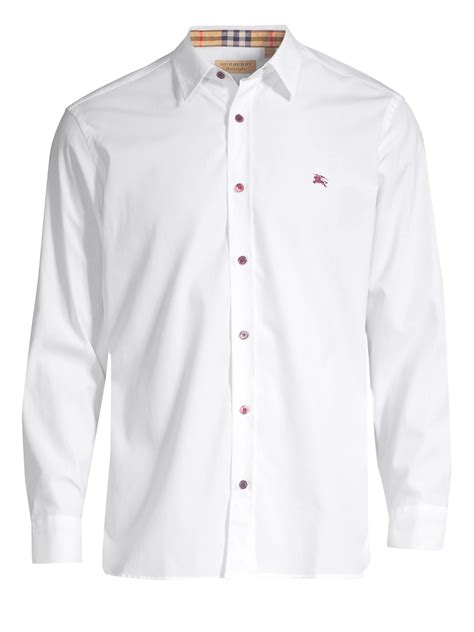 white burberry button up|Burberry button up men's cheap.